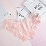 Transparent low-Rise Briefs Cotton Panties