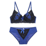 Push Up Bra and Panty Suit Embroidery