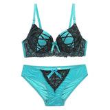 Push Up Bra and Panty Suit Embroidery