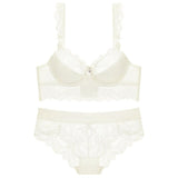 Suit Hollow Embroidery  Transparent Underwear