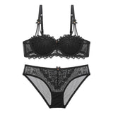 Transparent Half Cup Bra Thin Girl Small Chest