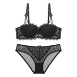 Transparent Half Cup Bra Thin Girl Small Chest